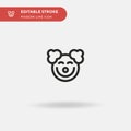 Clown Simple vector icon. Illustration symbol design template for web mobile UI element. Perfect color modern pictogram