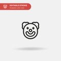 Clown Simple vector icon. Illustration symbol design template for web mobile UI element. Perfect color modern pictogram