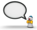 Clown and speech bubble Royalty Free Stock Photo