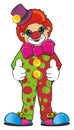 Clown stand and show gesture Royalty Free Stock Photo