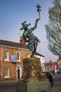 The clown statue at stratford upon avon and tree