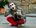 Clown street artist in Italy