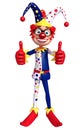 Clown thumbs up pose Royalty Free Stock Photo