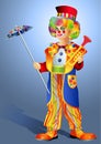 Clown with an umbrella