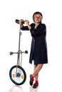 Clown with a unicycle Royalty Free Stock Photo