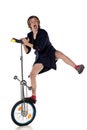 Clown with a unicycle Royalty Free Stock Photo