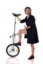 Clown with a unicycle Royalty Free Stock Photo