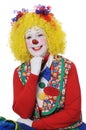 Clown with Yellow Hair Smiling