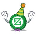 Clown Zcoin mascot cartoon style