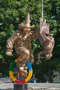 Clowns sculpture in Moscow 12.08.2017