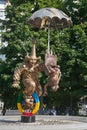 Clowns sculpture in Tsvetnoy Boulevard 12.08.2017