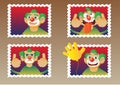 Clowns on stamps