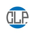 CLP letter logo design on white background. CLP creative initials circle logo concept. Royalty Free Stock Photo