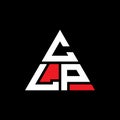 CLP triangle letter logo design with triangle shape. CLP triangle logo design monogram. CLP triangle vector logo template with red Royalty Free Stock Photo