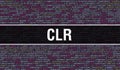 CLR text written on Programming code abstract technology background of software developer and Computer script. CLR concept of code Royalty Free Stock Photo