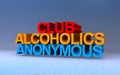 club alcoholics anonymous on blue Royalty Free Stock Photo