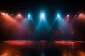 Club ambiance blue and red spotlights set the stage dynamically Royalty Free Stock Photo