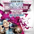 Club Disco Flyer Set with DJs and Colorful backgrounds Royalty Free Stock Photo