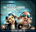 Club Disco Flyer Set with DJs and Colorful backgrounds Royalty Free Stock Photo