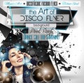 Club Disco Flyer Set with Music themed backgrounds Royalty Free Stock Photo