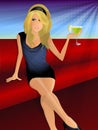 Club girl with martini