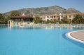 Club hotel Marina Beach near Orosei. Province of Nuoro. Sardinia. Italy Royalty Free Stock Photo