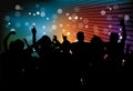Club party with dancing people Royalty Free Stock Photo