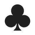 Black club poker suit symbol