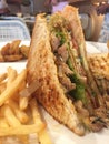 Club Sandwich or clubhouse sandwich Royalty Free Stock Photo