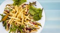 Club sandwich on a plate on a table Royalty Free Stock Photo