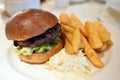 Club sandwiches with fries Royalty Free Stock Photo