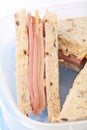 Club Sandwiches with Ham and Cheese Royalty Free Stock Photo