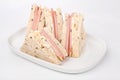 Club Sandwiches with Ham and Cheese
