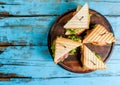 Club sandwiches with salmon Royalty Free Stock Photo