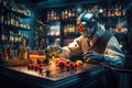 Club service automation. Robot barman at the workplace