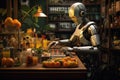 Club service automation. Robot barman at the workplace