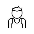 Black line icon for Clubber, adult and character Royalty Free Stock Photo