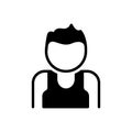 Black solid icon for Clubber, adult and character Royalty Free Stock Photo