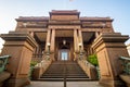 San Francisco, CA / United States - Aug. 25, 2019: a Straight on image of the exterior of the famous Pacific-Union Club