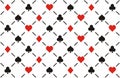 Clubs , diamonds , hearts and spades seamless patt