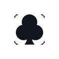Clubs Playing Card Suit vector concept solid modern icon Royalty Free Stock Photo