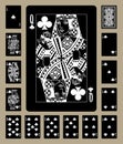 Clubs suit black playing cards