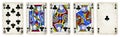 Clubs Suit Vintage Playing Cards Royalty Free Stock Photo