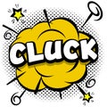 cluck Comic bright template with speech bubbles on colorful frames Royalty Free Stock Photo