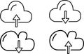 Clud icon set for website and pps uses. Royalty Free Stock Photo