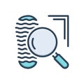 Color illustration icon for Clue, proof and confirmation