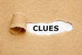 Clues Ripped Brown Paper Concept Royalty Free Stock Photo