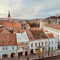 Cluj Napoca center city - Ferdinand street Royalty Free Stock Photo