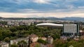 Cluj Napoca city as seen from Cetatuia Hill near by Royalty Free Stock Photo