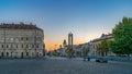 Cluj-Napoca city center. View from the Unirii Square to the Eroilor Avenue, Heroes ` Avenue - a central avenue in Cluj-Napoca, Royalty Free Stock Photo